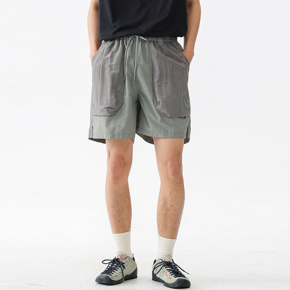 Men's Color Block Casual Jogger Shorts