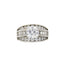 Natural Cubic Zirconia Sterling Silver Engagement Ring