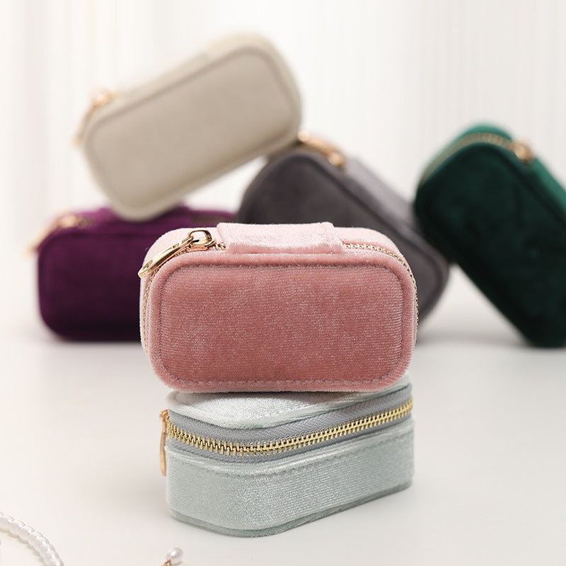 Velvet Travel Jewelry Storage Box - Portable and Stylish