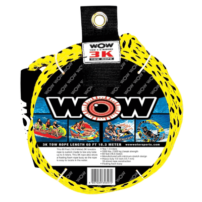 WOW Watersports 3K 60 Ft Tow Rope for Water Sports