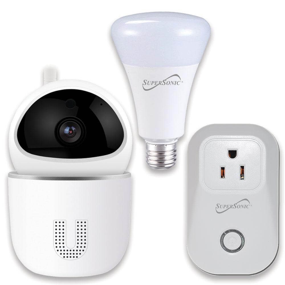 Supersonic Smart Home Starter Kit: HD Camera, Plug & Bulb