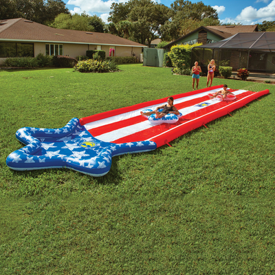 WOW Sports Americana Stars & Stripes Géant Toboggan de 40 pieds pour le Jardin