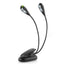 Versatile Dual Gooseneck LED Clip Lamp for Reading & Music Stand - Korvel