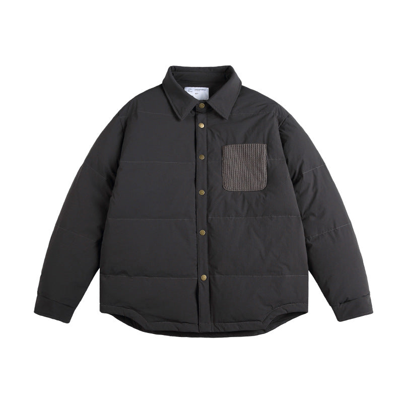 Chaqueta de plumas ligera impermeable para hombre