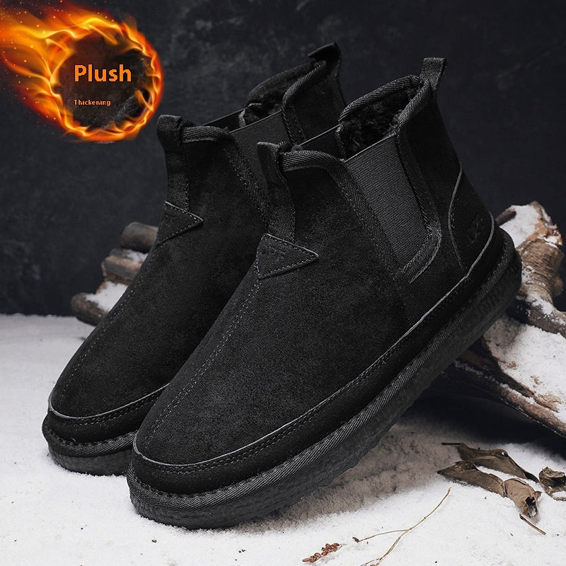 Botas de Nieve de Forro de Invierno para Hombre - Calzado Casual de Tobillo