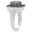 Anillo de plata esterlina de 2.53 quilates de amatista y tanzanita genuina