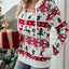 Festive White Drawstring Hooded Jacket for Winter Celebrations