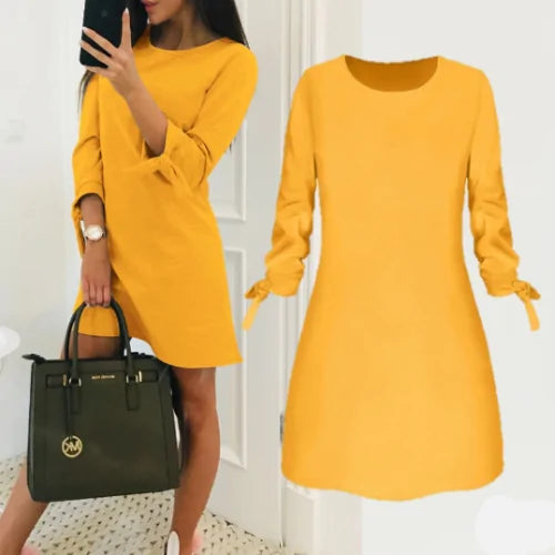 Vestido Elegante de Color Sólido para Verano