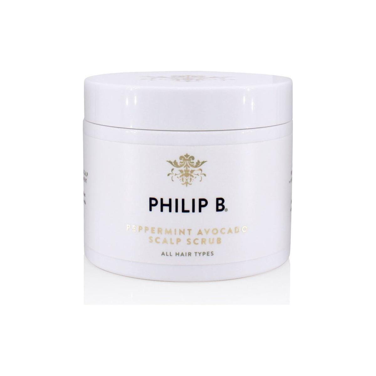 Exfoliante para el cuero cabelludo de aguacate y menta Philip B. - 8 Oz