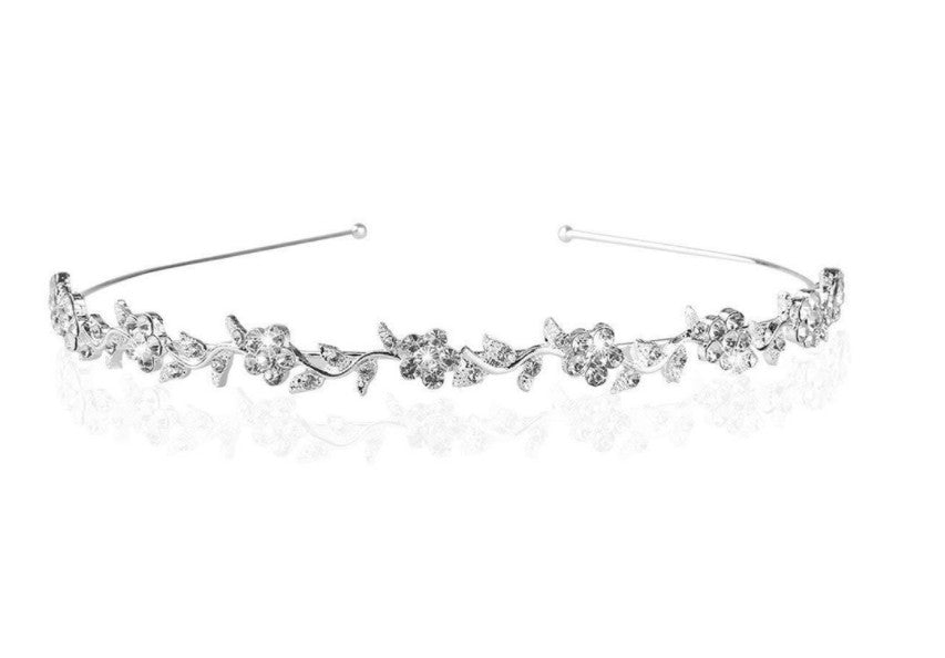 Plum blossom rhinestone bridal headband hair ornament headdress - Korvel