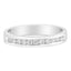 Bague de mariage en or blanc 18K avec diamants en sertissage cannelé - Taille 5