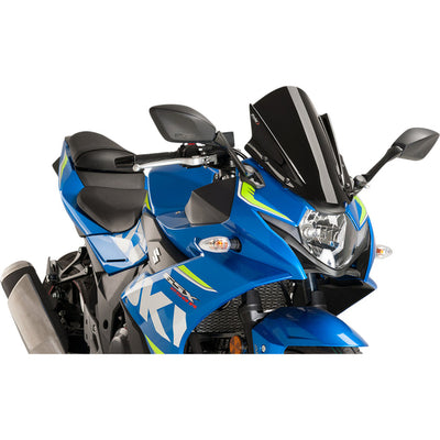 PUIG HI-TECH PARTS Z-Racing Windscreen for Suzuki GSX 250R - 14-3/8" - Black - Korvel