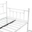 Light Grey Metal Double Bed with Trundle