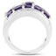 2.80 Carat Genuine Amethyst .925 Sterling Silver Engagement Ring