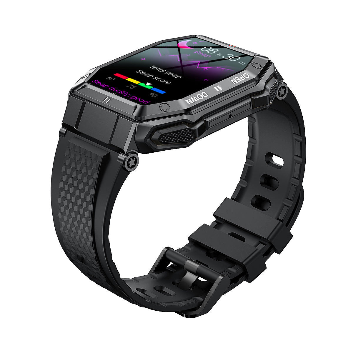 K55 outdoor three-proofing smart watch 1.85-inch large screen Bluetooth phone large battery dynamic heart rate - Korvel