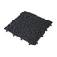 12 x 12 inch black interlocking deck tiles, plastic waterproofing, pebble pattern, pack of 12 - Korvel