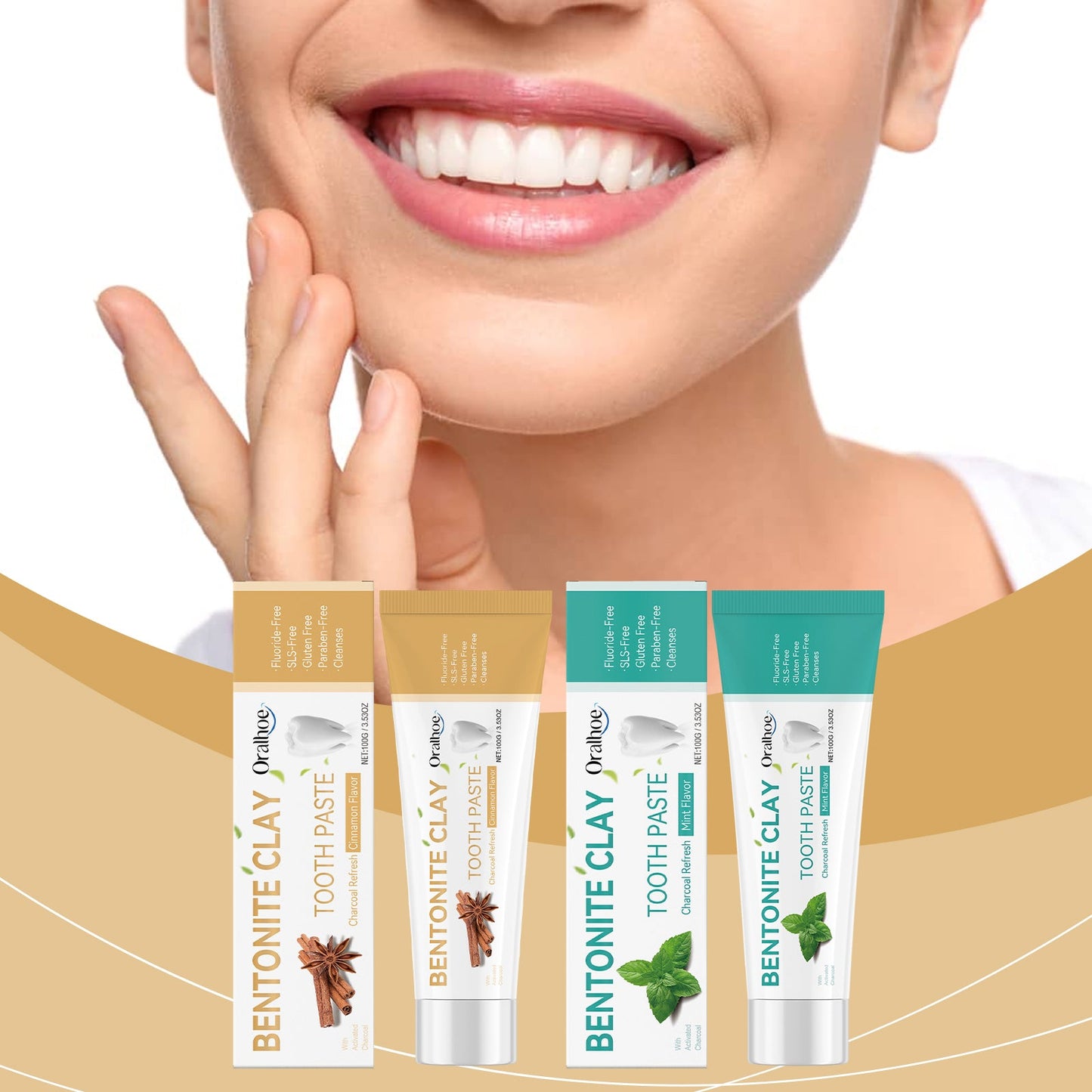 Premium Volcanic Ash Bentonite Toothpaste