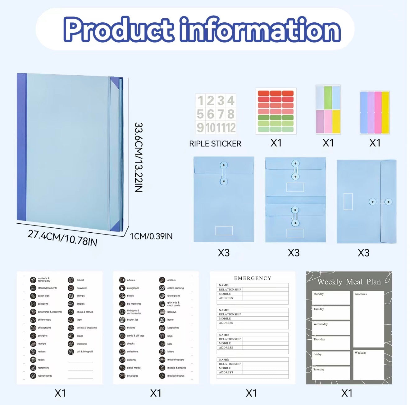 SecureFile Accordion Organizer - Korvel