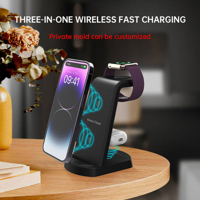 Premium Three-in-One Wireless Charger for Devices