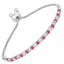 Pulsera de Rubí Genuino de 0.88 Quilates en Plata Esterlina .925