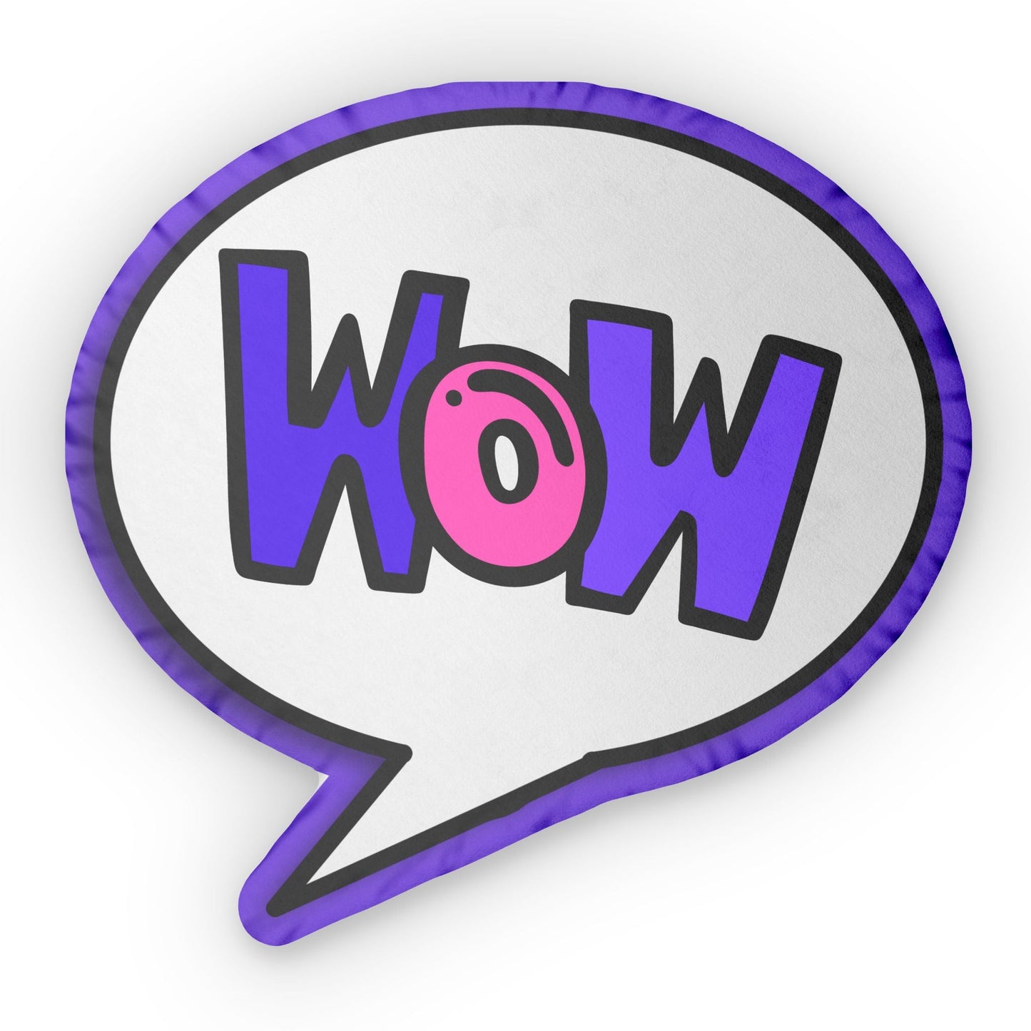 Coussin en forme de bulle de dialogue WOW - Un démarreur de conversation unique