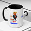Taza de café de acento vibrante