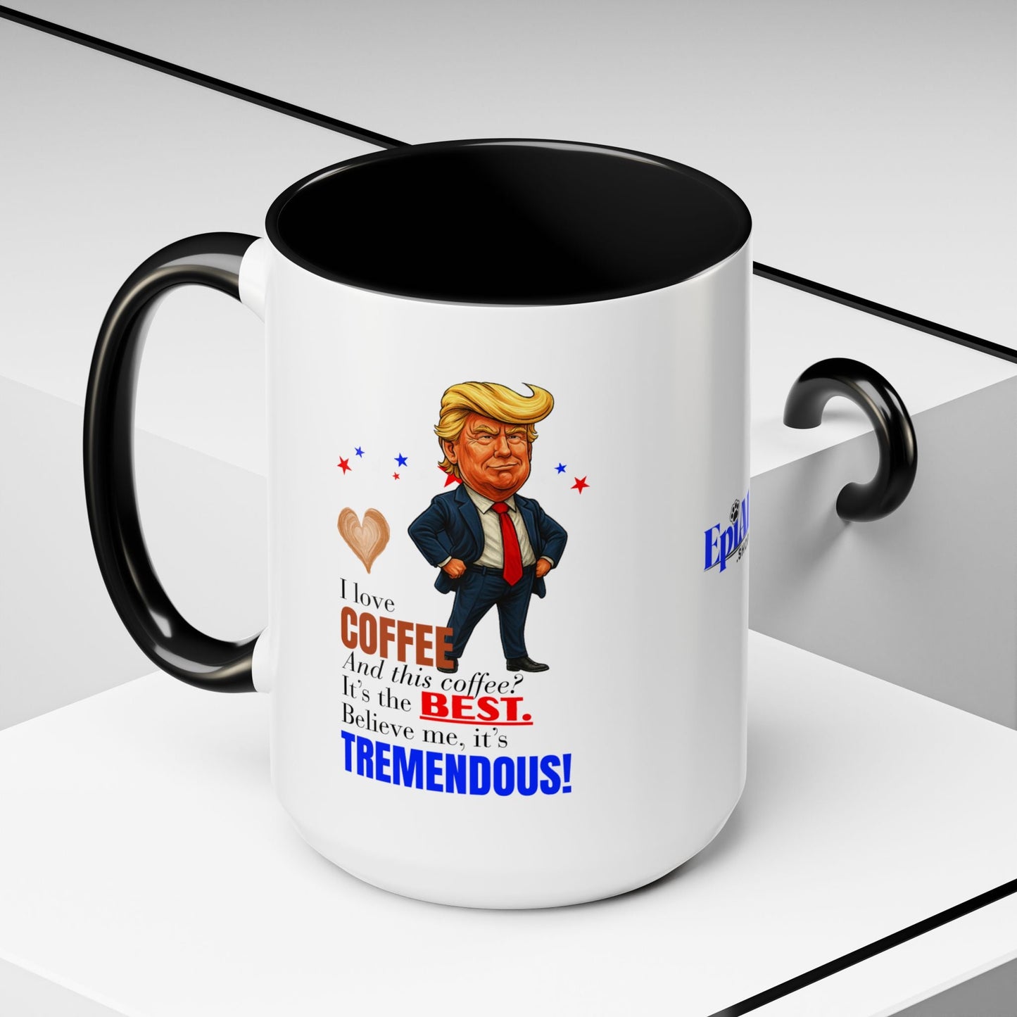Taza de café de acento vibrante