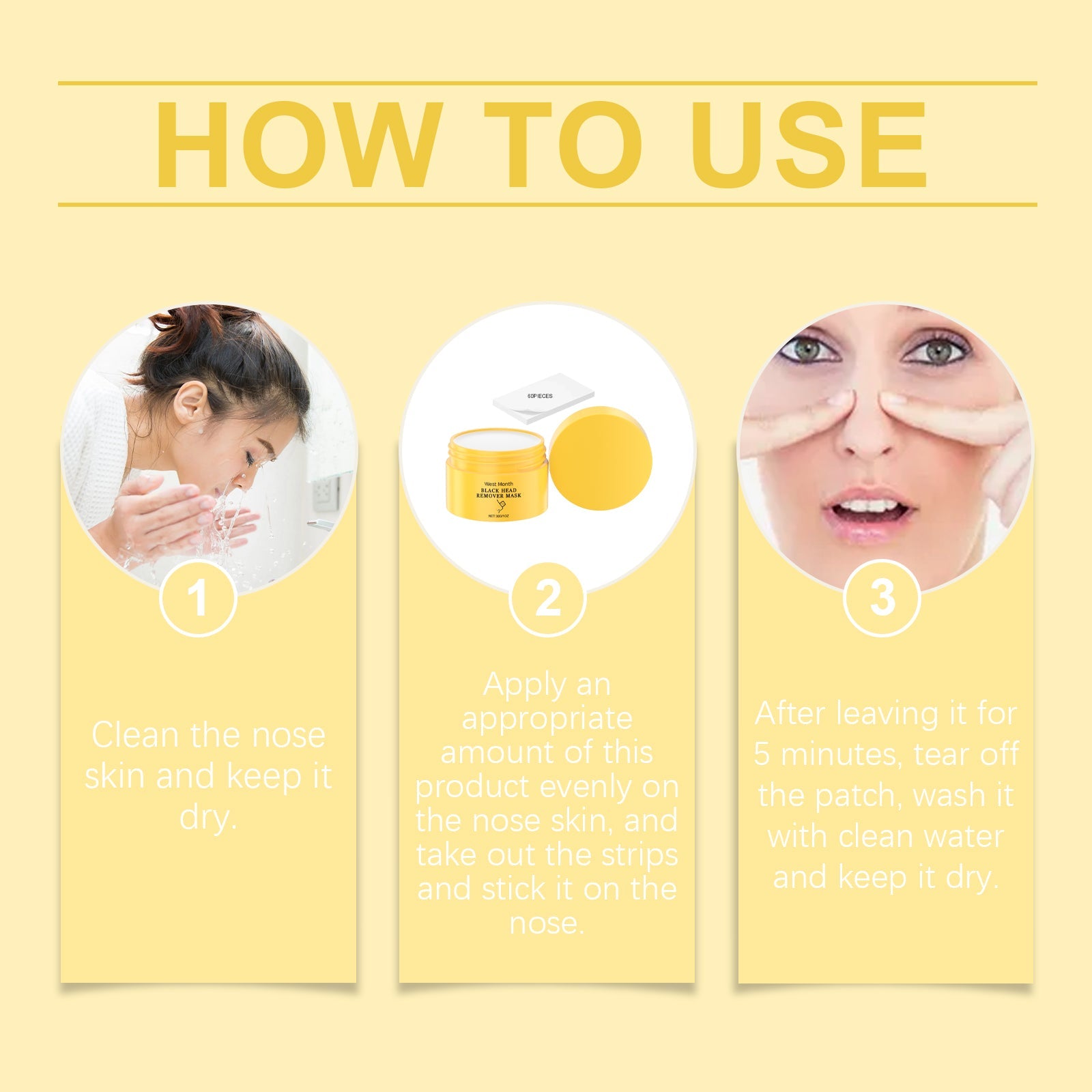 Blackhead Cleansing Nose Mask Gentle Oil Control Cleansing Nose Mask For Blackheads And Acne - Korvel