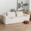 No Installation&Convertible Living room foam sofa chair Loveseat Twin Size with Armrests Removable and Machine Washable Cover - Korvel