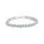 Pulsera de mariposa de diamantes y topacio azul de plata esterlina .925 - Tamaño 7"