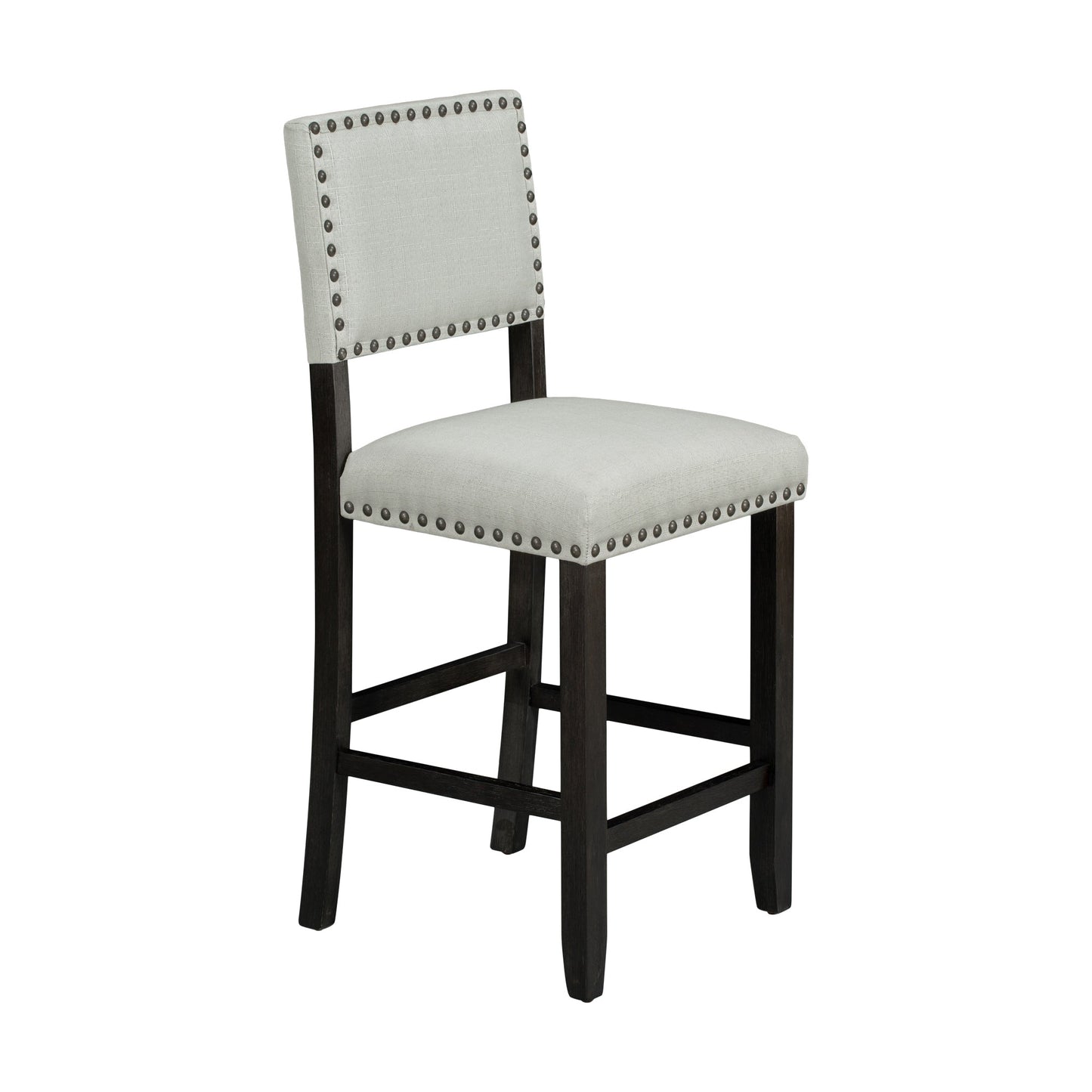 Conjunto de Comedor de Altura de Mostrador TREXM de 5 Piezas en Espresso y Beige