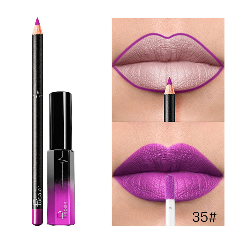 Pudaier 36 Color Matte Lip Gloss & Liner Set