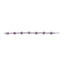 Pulsera de Tenis de Cruz de Amatista y Diamante de Plata Esterlina .925 - 7"