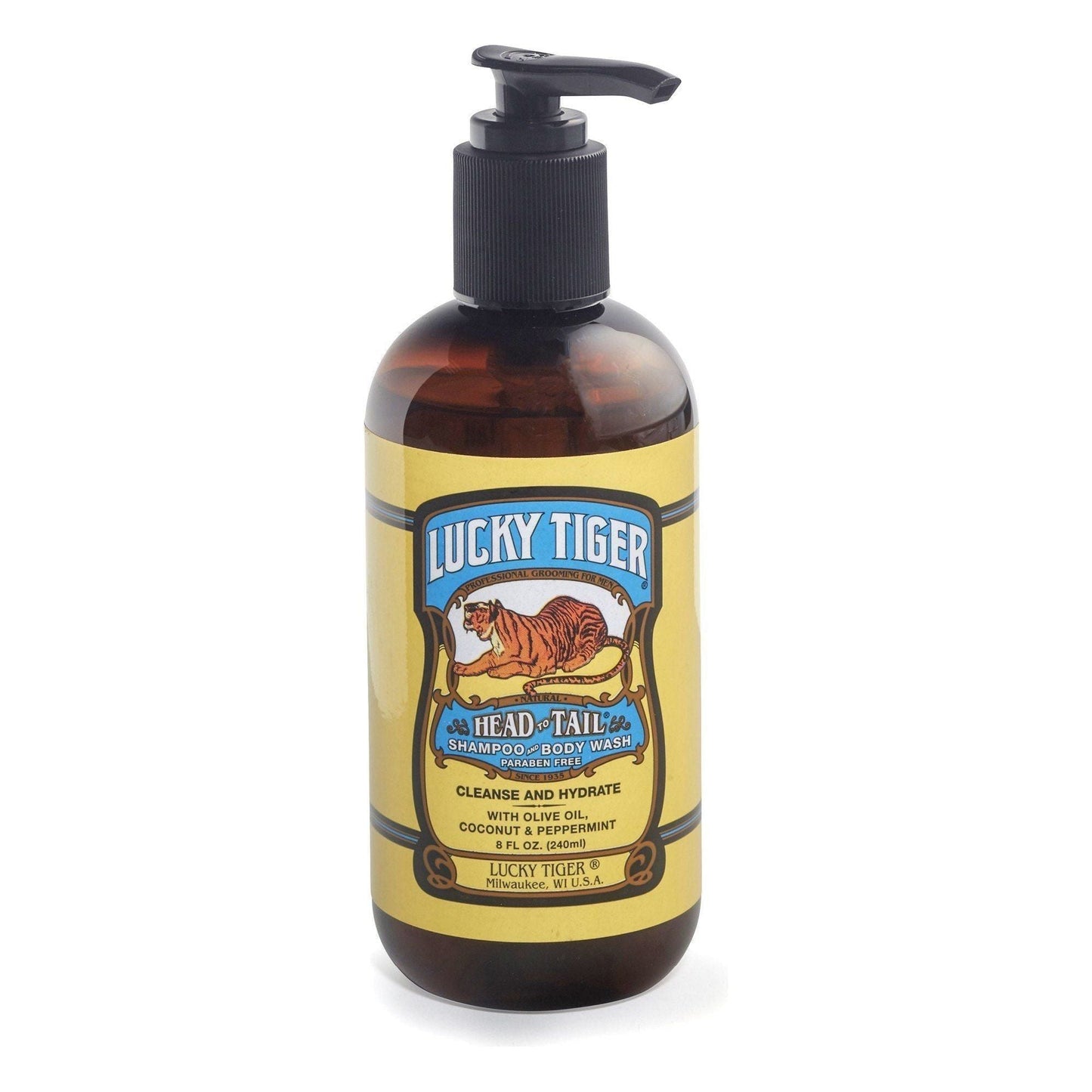 Champú y Gel de Ducha Lucky Tiger 8oz