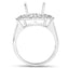 Anillo de Compromiso Semi Montura de Diamante Blanco de 0.83 Quilates en Oro Blanco de 14K