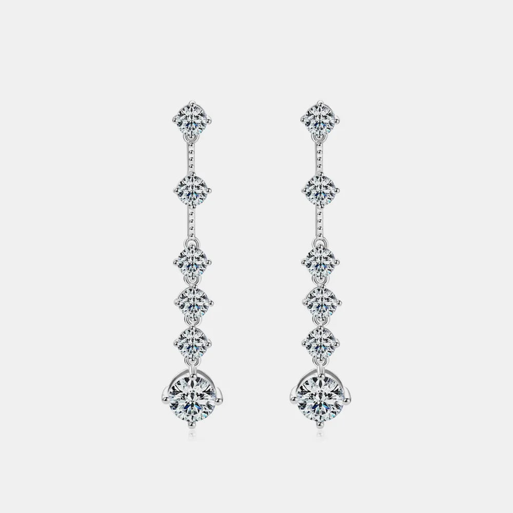 4 Carat Moissanite 925 Sterling Silver Earrings - Korvel