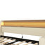 Twin Size Daybed with Trundle, Upholstered Daybed with Charging Station and LED Lights, Beige - Korvel