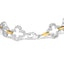 Bracelet de tennis en argent sterling bicolore .925 - 7"