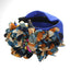 Diamond inlaid fabric flower toothed anti slip exaggerated headband - Korvel