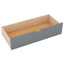 Wood Queen Size Platform Bed with Storage Headboard  Shelves and 2 Drawers  Gray - Korvel