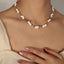 Freshwater Pearl Titanium Steel Bead Necklace - Korvel