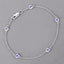 0.50 Carat Genuine Tanzanite .925 Sterling Silver Bracelet