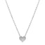 14k White Gold Polished Mini Heart Necklace