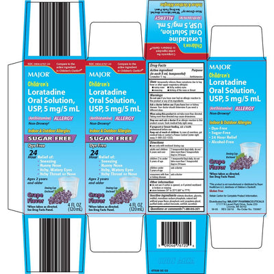 Solution orale Loratadine Major® pour enfants – 5 mg/5 mL (120 mL)