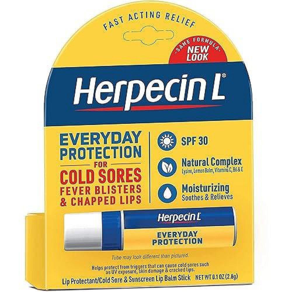 Herpecin L Cold Sore Lip Balm Stick, SPF 30 - 0.1 Oz