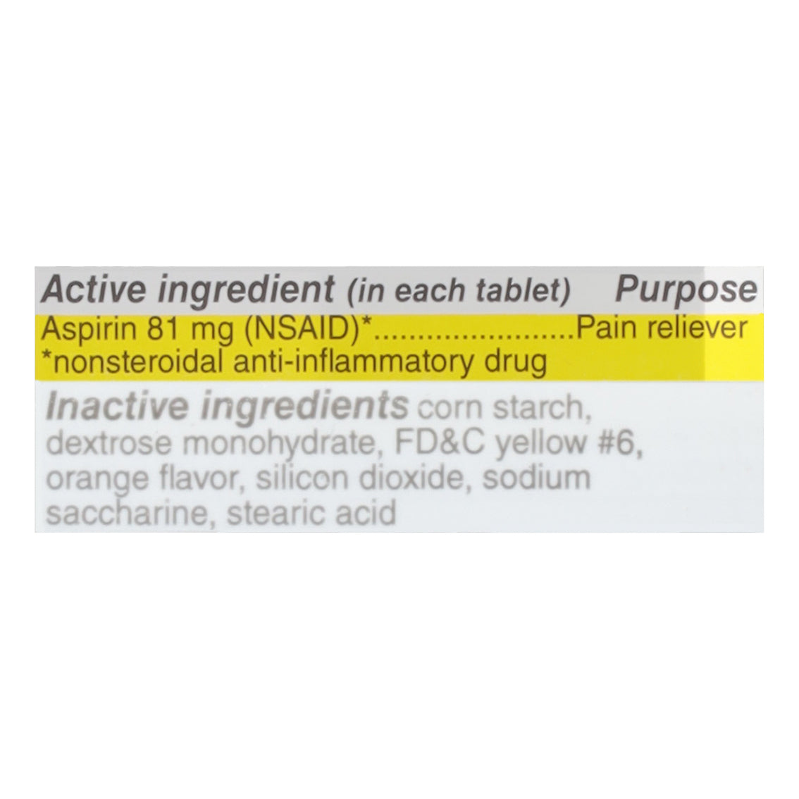 Major® Aspirina de Baja Dosis 81 mg – 90 Tabletas Masticables