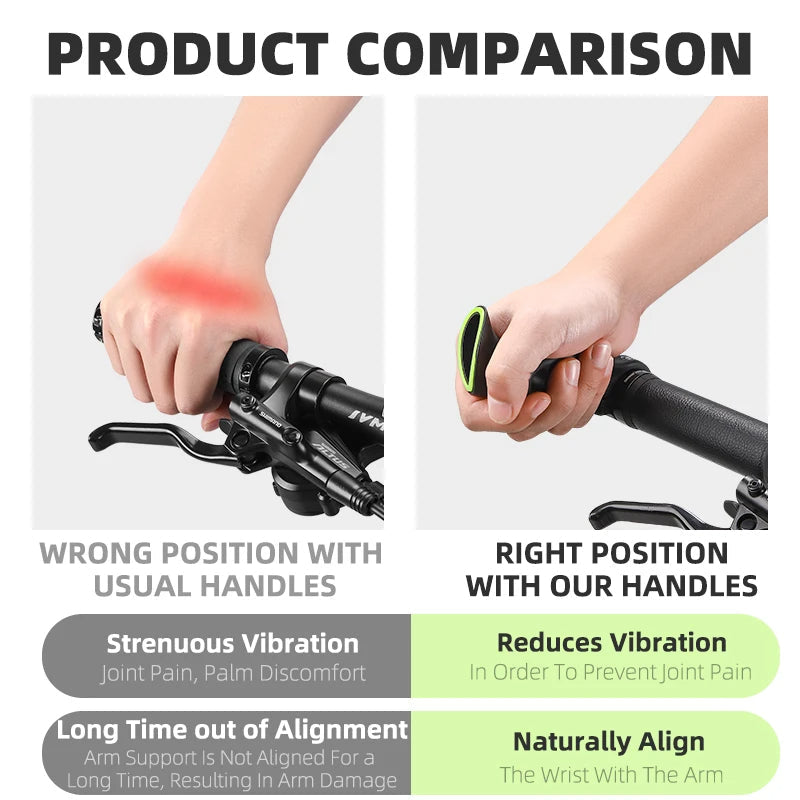Ergonomic Design MTB Bicycle Road Gravel Mountain Bike Handlebar Bar Ends Gravel Bike Accessories Bike Grips - Korvel