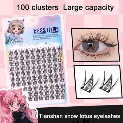 Sunflower Comics Pure Desire Eyelash Simulation Natural Thickening Large Segmented Trilogy False Eyelash Laziness - Korvel