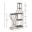 Elegant Grey 11-Bottle Wine Rack with Glass Holder