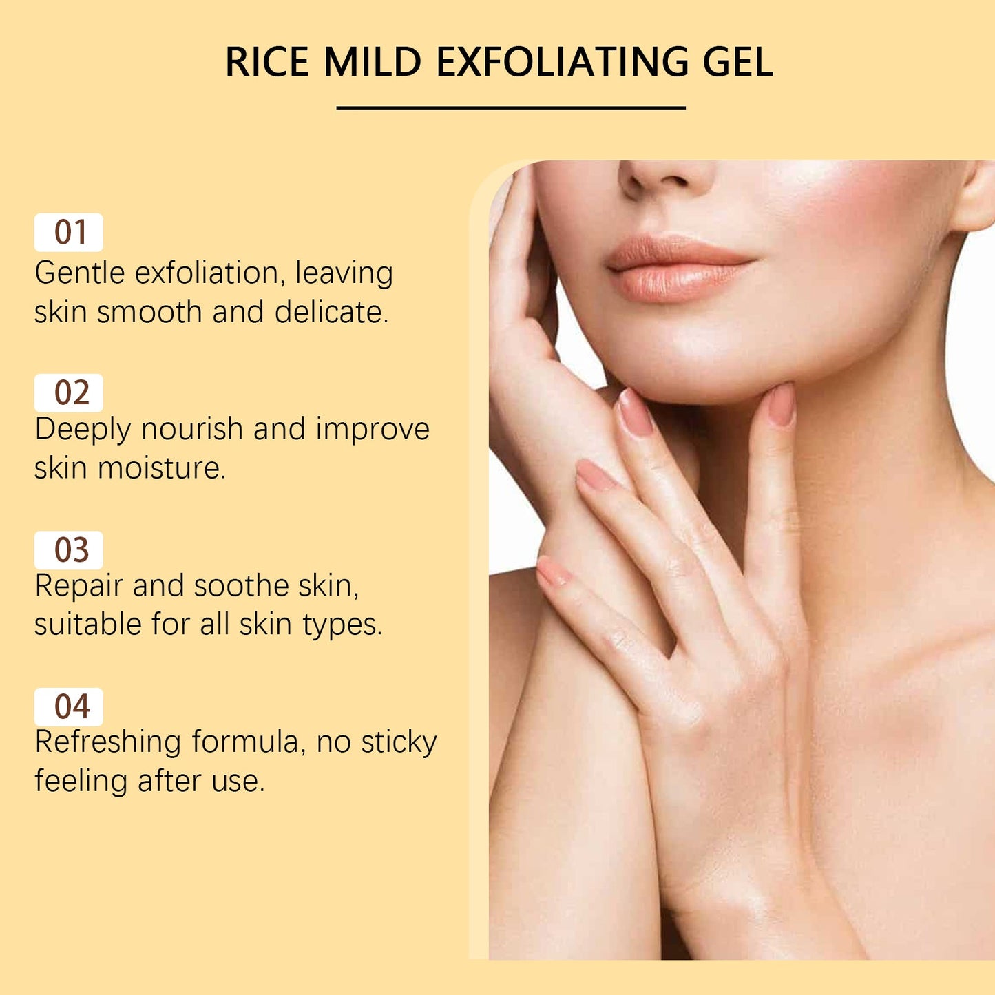 Oceaura Rice Face Cleansing Gel Tender Skin Gel Face Cleansing Body Care Gentle Tender Muscles - Korvel